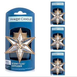 4 Pc Yankee Candle ScentPlug Dimensional Star Light-Up Fragrance Diffuser